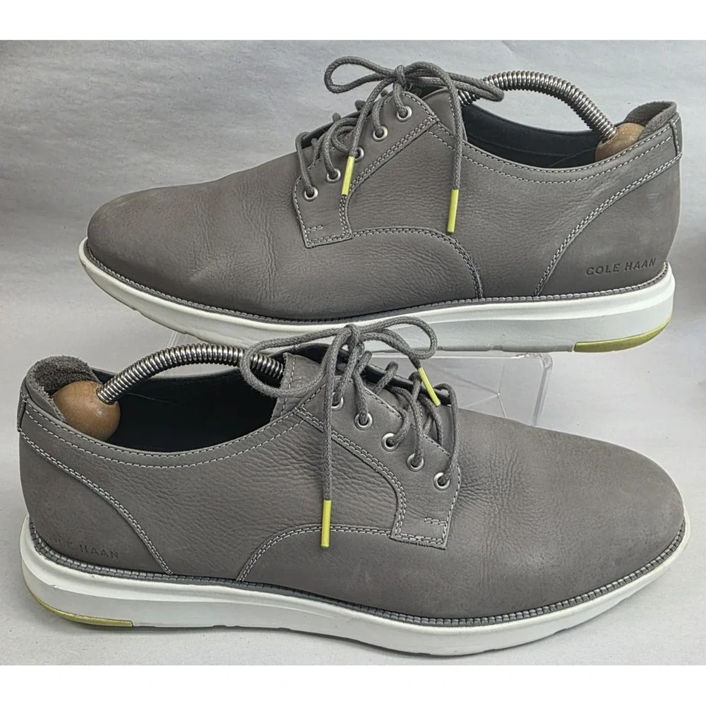 Cole Haan (Sz 13M) Grand 360 Mens Original Grey Leather Casual Shoes C33830